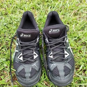 Asics womens sz 8 black B554N a lot of tread left